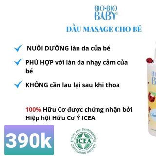 E.M Dầu massage bé Organic Bio Bio Baby