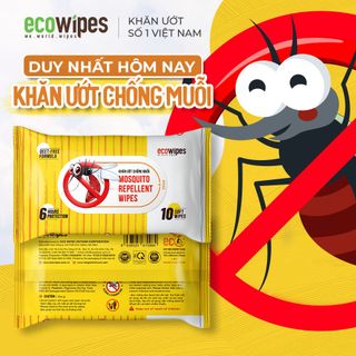 Khăn ướt chống muỗi Mosquito Repellent Wipes 10 tờ giá sỉ