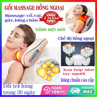 Máy massage cổ vai gáy, mát xa cầm tay, máy massage cầm tay mini gối mát xa cổ vai gáy lưng bụng tay chân gối mát xa toàn thân giảm mỡ có hồng ngoại 6 key xung điện giảm đau hiệu quả nhanh chóng phù hợp sử dụng tại nhà và cả ô tô giá sỉ