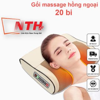 GỐI MASSAGE HỒNG NGOẠI NHẬT BẢN 20 BI OKATO giá sỉ