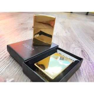 Bật lửa Zippo USA Zippo Mỹ có tem + hộp (Màu vàng) - Siêu Thị Bật Lửa bán buôn sll giá sỉ