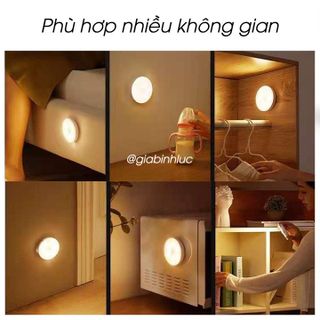 Đèn Cảm Biến Chuyển Động, Đèn Led Thông Minh Ban Đêm Dán Tường Không Dây, Góc Cảm Ứng Rộng, Thích Hợp Cho Mọi Không Gian