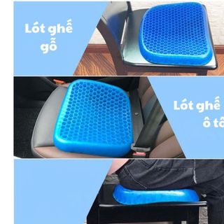 Đệm Ngồi 3d Thoáng Khí 2 Lớp Gel tổ Ong Silicon Cho Người Ngồi Lâu Lót Mông Chống Mỏi, Đệm Ghế Văn Phòng, Đệm Lót Mông