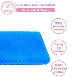 Đệm Ngồi 3d Thoáng Khí 2 Lớp Gel tổ Ong Silicon Cho Người Ngồi Lâu Lót Mông Chống Mỏi, Đệm Ghế Văn Phòng, Đệm Lót Mông