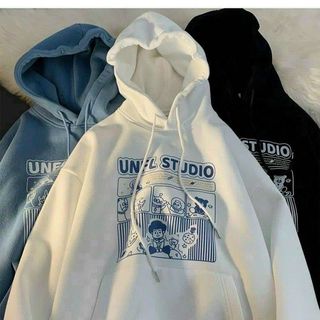Áo hoodie in chữ UNFL STUDIO nón nỉ lót 2 lớp, from 70kg. Giá sỉ - giá bán buôn