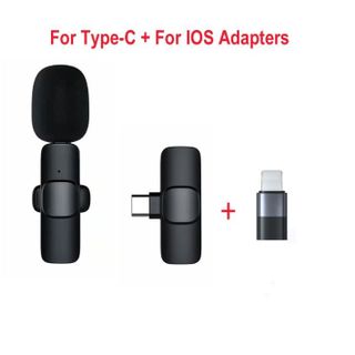 Micro Không Dây Cài Áo Chính Hãng, Sóng Khỏe, Siêu Nhỏ Gọn, Lọc Âm, Chống Hú, Giam Ồn, Sóng 2.4G, Công Nghệ Mới , Âm Thanh To Rõ, Cắm Điện Thoại Livestream, Thu Âm, Quay Video Từ Xa , 2 trong 1 cho iPhone và Type-C