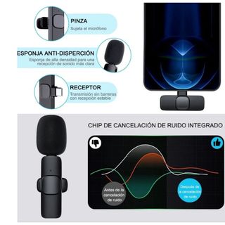Micro Không Dây Cài Áo Chính Hãng, Sóng Khỏe, Siêu Nhỏ Gọn, Lọc Âm, Chống Hú, Giam Ồn, Sóng 2.4G, Công Nghệ Mới , Âm Thanh To Rõ, Cắm Điện Thoại Livestream, Thu Âm, Quay Video Từ Xa , 2 trong 1 cho iPhone và Type-C