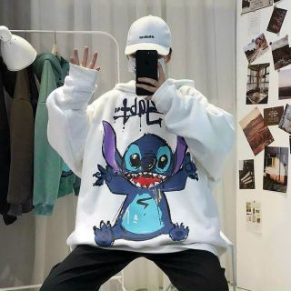 Áo hoodie in hình gấu xanh nón lót nỉ 2 lớp, from 70kg. Giá sỉ - giá bán buôn