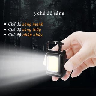 Đèn Pin Siêu Sáng, Đèn Pin Mini 3 Trong 1 Có Thể Bỏ Túi Tích Hợp Mở Bia, Móc Chìa Khóa / Đèn Làm Việc LED COB Nhỏ Di động để Cắm Trại đọc Sách Những Dịp Khẩn Cấp