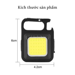 Đèn Pin Siêu Sáng, Đèn Pin Mini 3 Trong 1 Có Thể Bỏ Túi Tích Hợp Mở Bia, Móc Chìa Khóa / Đèn Làm Việc LED COB Nhỏ Di động để Cắm Trại đọc Sách Những Dịp Khẩn Cấp