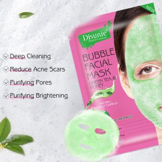 Mặt Nạ Trà Xanh Mật Ong Natural Làm Sạch Sâu, Giảm Mụn Thâm , Se Khít Lỗ Chân Lông Giúp Da Trắng Sáng ( 1hop/8mieng )