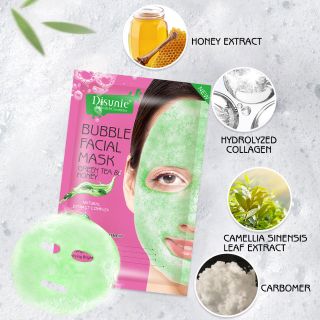Mặt Nạ Trà Xanh Mật Ong Natural Làm Sạch Sâu, Giảm Mụn Thâm , Se Khít Lỗ Chân Lông Giúp Da Trắng Sáng ( 1hop/8mieng )