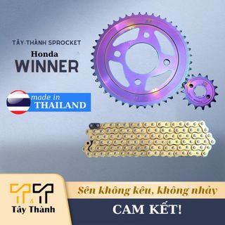 Nhông sên dĩa Winner 150 màu Titan sên vàng ( loại cao cấp )