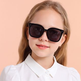 Kính mát gọng vuông dẻo xịn chống tia UV bảo vệ mắt dành cho bé đi nắng mã 7044