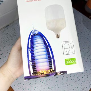 Bóng đèn 40W Led Bulb hình trụ sáng trắng 6500K - Loại TỐT sáng trưng