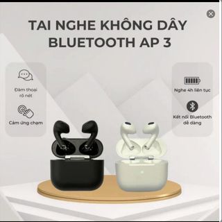 Tai Nghe Bluetooth AP3 - Âm Thanh Hay - Cao Cấp- Đầy Đủ Các Chức Năng - Đổi Tên - Sạc Không Dây - Chống Nước