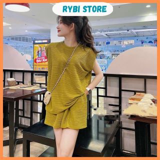 Set bộ đồ nữ áo sát cánh phối quần cùng tone mịn đẹp R40