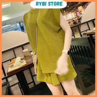 Set bộ đồ nữ áo sát cánh phối quần cùng tone mịn đẹp R40