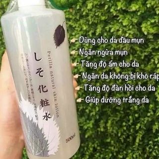 Nước Hoa Hồng Diếp Cá Tía Tô Dành Cho Da Dầu Mụn Toner Chinoshio Dokudami Natural Skin Lotion Nhật Bản 500ml