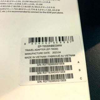 Củ Sạc Samsung - 65W PD 3 trong 1 USB-C x2, USB-A x1 Made in VietNam Chính hãng