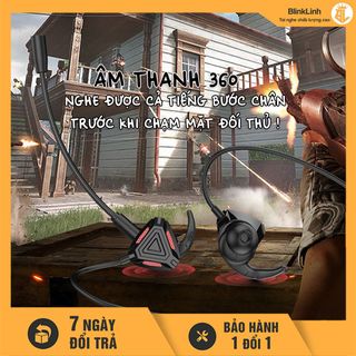 Tai nghe gaming 2 micro kép, có dây, nhét tai, BLG3 [Ship Hỏa Tốc], bass mạnh, chống ồn, Jack 3.5 hình chữ L,