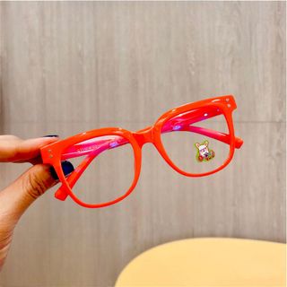 [Gọng dẻo] Kính trẻ em gọng dẻo form vuông chống bụi, chống tia UV cho bé mã 11018trong