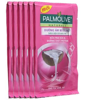 Dầu gội Palmolive dưỡng ẩm bổ sung / suôn mượt óng ả - dây 12 gói x 6g