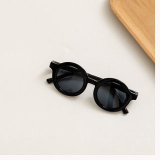 [Dẻo xịn xò] Kính trẻ em thời trang gọng tròn màu pastel chống nắng, tia uv bảo vệ mắt bé mã 11065ĐEN
