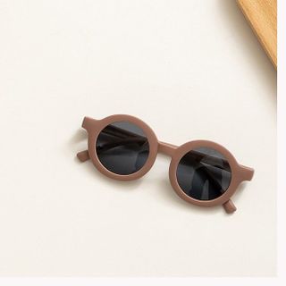 [Dẻo xịn xò] Kính trẻ em thời trang gọng tròn màu pastel chống nắng, tia uv bảo vệ mắt bé mã 11065ĐEN