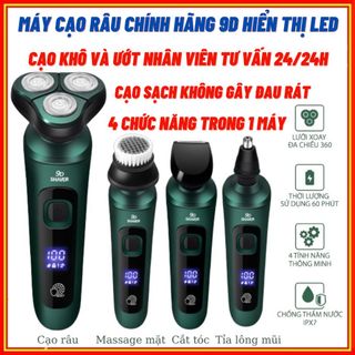 Máy Cạo Râu Nam Cầm Tay 9D 4In1 SHAVER Kèm 6 Phụ Kiện, Thiết Kế Nhỏ Gọn Bỏ Túi Mang Đi Du Lịch Tiện Dụng, Sạc Pin USB giá sỉ