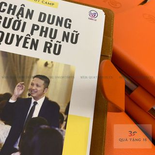 Sổ Da Bìa Còng Da Simili Ép Chìm Logo