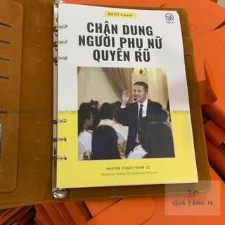 Sổ Da Bìa Còng Da Simili Ép Chìm Logo