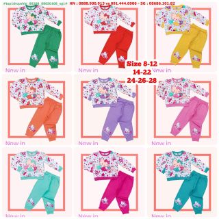 💖Hàng sỉ SG💖 Bộ dài bé gái bo, chất thun cotton 4 chiều, in hình dễ thương, size 8-28, top1dropship_00208_08050108_sg1 giá sỉ