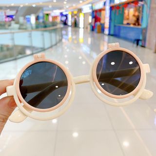[Mẫu xịn cho bé] Kính thời trang model nhí kiểu kính nắp 2 tròng có thể đóng mở tròng mã 6382 (bé nắp)