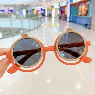 [Mẫu xịn cho bé] Kính thời trang model nhí kiểu kính nắp 2 tròng có thể đóng mở tròng mã 6382 (bé nắp)