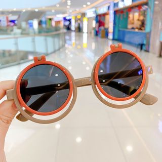 [Mẫu xịn cho bé] Kính thời trang model nhí kiểu kính nắp 2 tròng có thể đóng mở tròng mã 6382 (bé nắp)