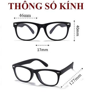 [Gọng cận dẻo] Kính bé 0 độ form vuông chống chói, chống tia UV bảo vệ an toàn mắt mã 0032