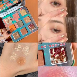 Phấn mắt 9 ô BiYA hộp thiếc