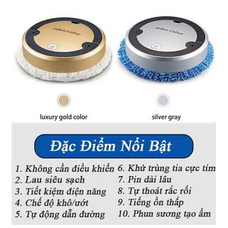 Robot hút bụi lau nhà tự động, Máy hút bụi thông minh Jallen Gabor A8 có chức năng phun sương tạo ấm, khử khuẩn bằng tia UV, công xuất hút lớn, Robot hút bụi thông minh
