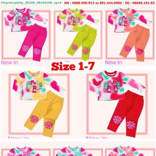 💖Hàng sỉ SG💖 Bộ dài bé gái,chất thun cotton 4 chiều, hình in dễ thương, size1-28, top1dropship_00208_08160108_sg1 giá sỉ