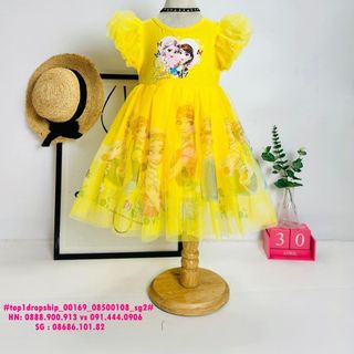 ⛱Hàng Sỉ SG⛱ Đầm công chúa, bé gái, thun 4C in ép Elsa, phía sau khoét lưng, size 2-9 - top1dropship_00169_08500108_sg2 giá sỉ