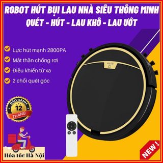 Robot hút bụi RS300, Robot hut bụi lau nhà, Máy quét nhà thông minh tự động thiết kế nhỏ gọn đa năng dung lượng pin lớn giá sỉ