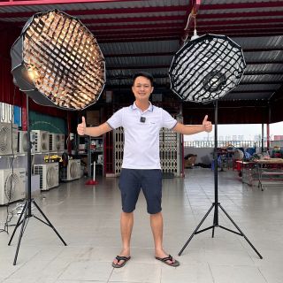 Bộ Đèn Studio ET300S Loại 90cm - Công Suất 600W, 3 Chế Độ Sáng, Màn Hình Thông Số, Chân Đèn 2m7 Gấp Gọn Thoải Mái Di Chuyển