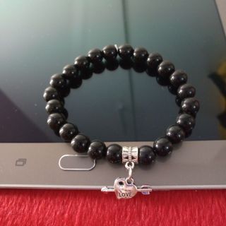 Vòng tay đá đen mix phụ kiện đủ mẫu