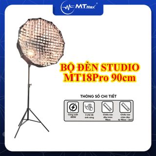 Bộ Đèn Studio MT18Pro 90cm - Công Suất 400W, Hỗ Trợ Chụp Ảnh Studio Màu Sắc Cực Mịn, 3 Chế Độ Màu Trắng, Vàng, Trung Tính giá sỉ