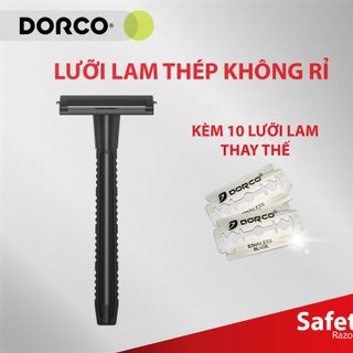Dao cạo râu lưỡi lam cao cấp DORCO Safety Razor + 10 lưỡi lam thay thế