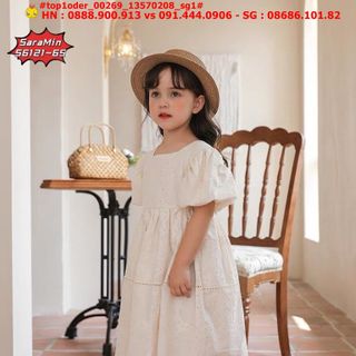 Hàng sỉ HNĐầm tay bồng hottrend cực xinh cho bé gái, chất thô boil thêu hoa nổi, top1oder_00269_13570208_sg1
