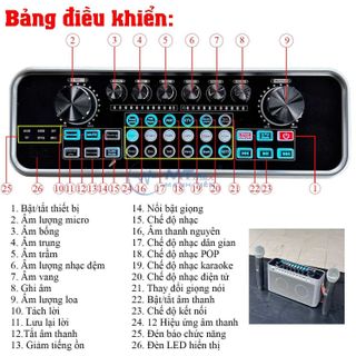Loa Tích Hợp SoundCard SY9 - Live Stream, Karaoke, Chơi Nhạc Cực Sướng, Tặng Kèm 2 Micro Không Dây Chống Hú Rè Cực Tốt, BH 12 Tháng