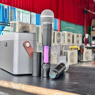 Loa Tích Hợp SoundCard SY9 - Live Stream, Karaoke, Chơi Nhạc Cực Sướng, Tặng Kèm 2 Micro Không Dây Chống Hú Rè Cực Tốt, BH 12 Tháng