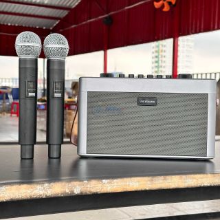 Loa Tích Hợp SoundCard SY9 - Live Stream, Karaoke, Chơi Nhạc Cực Sướng, Tặng Kèm 2 Micro Không Dây Chống Hú Rè Cực Tốt, BH 12 Tháng